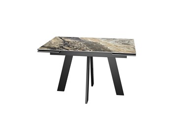 Кухонный стол раздвижной DikLine SKM120 Керамика Amadeus/подстолье черное/опоры черные в Березниках