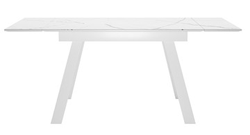Раздвижной стол DikLine SKM140 Керамика Белый мрамор/подстолье белое/опоры белые (2 уп.) в Перми - предосмотр 2