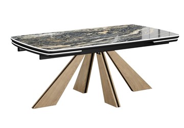 Керамический обеденный стол DikLine SKP180 Керамика Amadeus/подстолье черное/опоры дуб монтана (2 уп.) в Соликамске