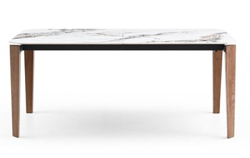Кухонный стол раздвижной DT8843CW (180) белый мрамор  керамика в Кунгуре
