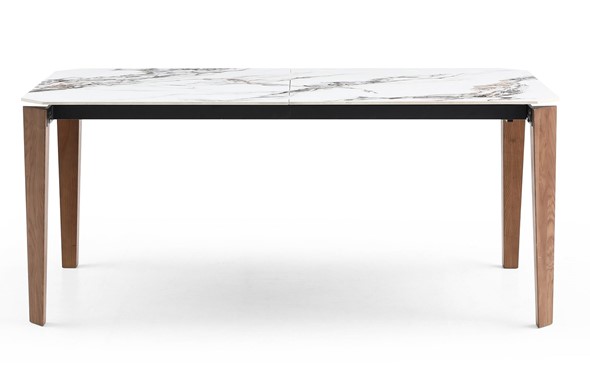 Кухонный стол раздвижной DT8843CW (180) белый мрамор  керамика в Перми - изображение