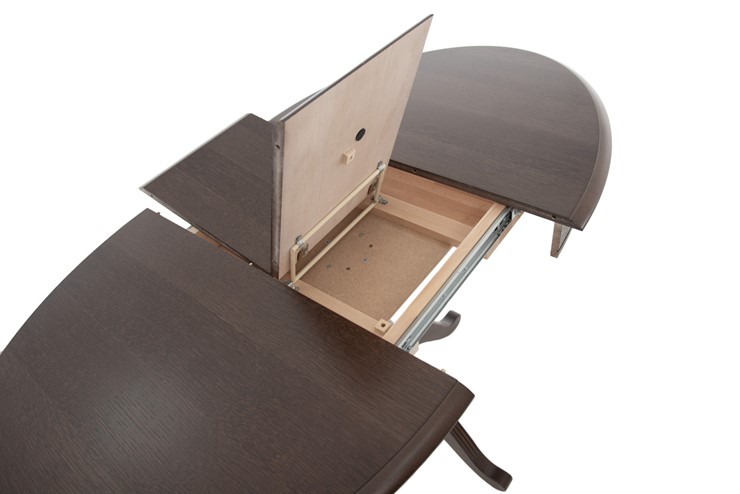 Обеденный раздвижной стол Фабрицио-1 исп. Эллипс, Тон 10 Покраска + патина с прорисовкой (на столешнице) в Перми - изображение 6