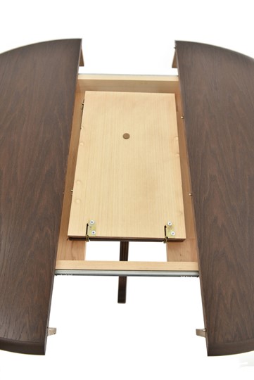 Кухонный раскладной стол Фабрицио-1 исп. Круг 1000, Тон 5 (Морилка/Эмаль) в Перми - изображение 6