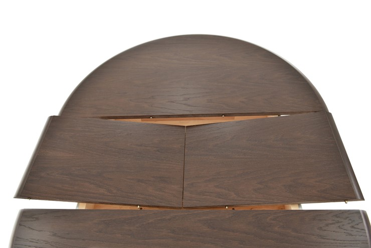 Кухонный раздвижной стол Фабрицио-1 исп. Круг 820, Тон 9 (Морилка/Эмаль) в Кунгуре - изображение 4