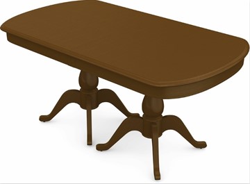 Раздвижной стол Фабрицио-2 исп. Мыло большой 2 вставки, Тон 2 Покраска + патина (в местах фрезеровки) в Кунгуре