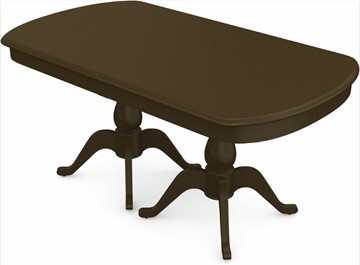 Кухонный стол раскладной Фабрицио-2 исп. Мыло большой 2 вставки, Тон 5 Покраска + патина с прорисовкой (на столешнице) в Перми