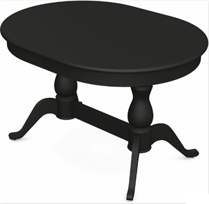 Обеденный раздвижной стол Фабрицио-2 исп. Овал 1600, Тон 12 Покраска + патина с прорисовкой (на столешнице) в Перми