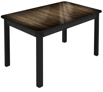 Кухонный стол раздвижной Гамбург исп. 1, ноги метал. крашеные №23 (Exclusive h125/черный) в Перми - предосмотр