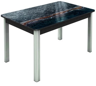 Кухонный раскладной стол Гамбург исп. 1, ноги метал. крашеные №23 (Exclusive h138/черный) в Перми