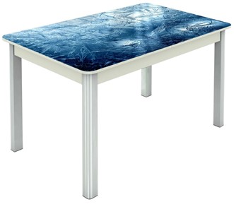 Кухонный стол раздвижной Гамбург исп. 1, ноги метал. крашеные №23 (Exclusive h157/белый) в Перми