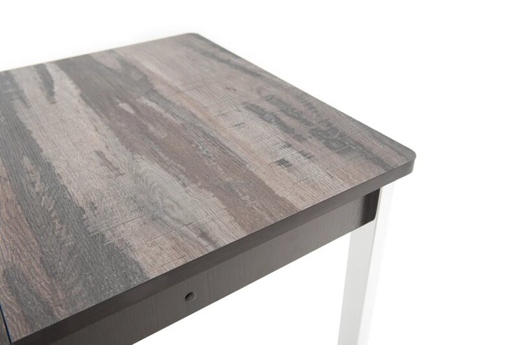 Кухонный стол раскладной Гамбург исп. мини, Пластик (Дерево темное, опоры хром) в Перми - изображение 3