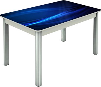 Обеденный раздвижной стол Гамбург исп.1 ноги метал. крашеные №23, Фотопечать (Текстура №70) в Перми
