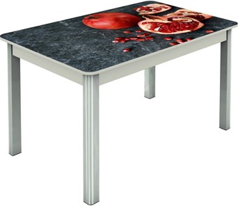 Кухонный стол раздвижной Гамбург исп.2 ноги метал. крашеные №23, Фотопечать (Фрукты №31) в Чайковском