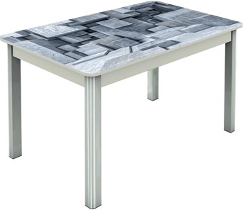 Раздвижной стол Гамбург исп.2 ноги метал. крашеные №23, Фотопечать (Текстура №74) в Перми