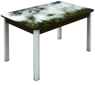 Обеденный раздвижной стол Гамбург Мини, ноги метал. крашеные №23 (Exclusive h010/венге) в Перми