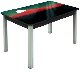 Кухонный стол раздвижной Гамбург Мини, ноги метал. крашеные №23 (Exclusive h117/черный) в Перми