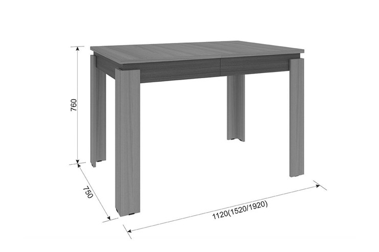 Раздвижной стол Гермес 2 дуб млечный-венге 750х1120х760 в Перми - изображение 2