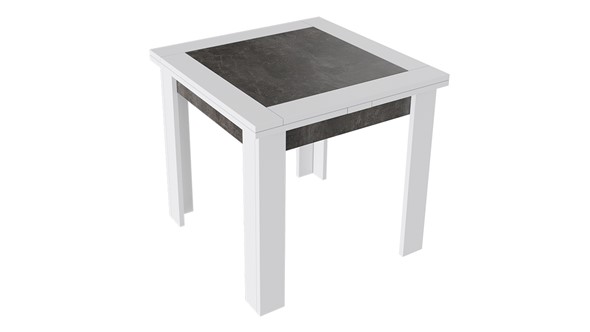 Кухонный раздвижной стол Хьюстон тип 3 (Белый/Ателье темный) в Перми - изображение
