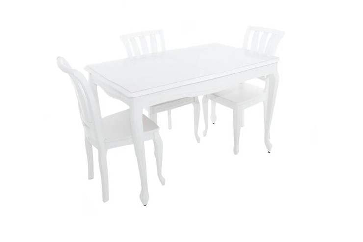 Кухонный раздвижной стол Кабриоль GLASS 1200х800, (Тон 9 - Эмаль белая + Белое стекло) в Перми - изображение 10