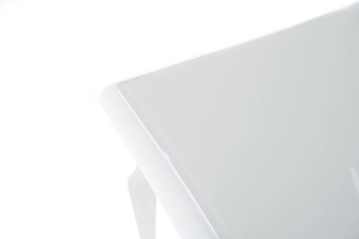 Кухонный раздвижной стол Кабриоль GLASS 1200х800, (Тон 9 - Эмаль белая + Белое стекло) в Перми - изображение 6
