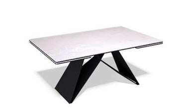 Керамический кухонный стол KB1400, черный/керамика белая в Перми