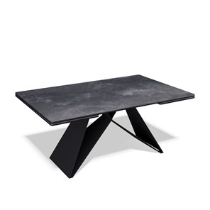 Кухонный раздвижной стол KB1400, черный/керамика черная в Перми