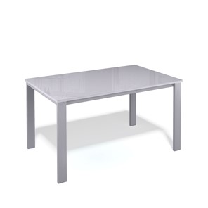 Кухонный раздвижной стол Kenner LL1200 серый/стекло серое глянец в Перми