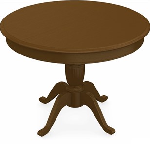 Кухонный стол раздвижной Леонардо-1 исп. Круг 1000, тон 2 Покраска + патина с прорисовкой (на столешнице) в Перми - предосмотр