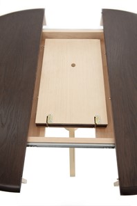 Кухонный раздвижной стол Леонардо-1 исп. Круг 1000, тон 8 (Морилка/Эмаль) в Перми - предосмотр 4
