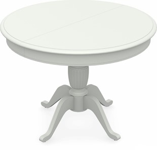 Кухонный стол раздвижной Леонардо-1 исп. Круг 1000, тон 9 Покраска + патина с прорисовкой (на столешнице) в Перми - предосмотр