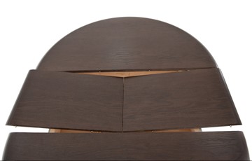 Кухонный стол раздвижной Леонардо-1 исп. Круг 820, тон 10 (Морилка/Эмаль) в Перми - предосмотр 5