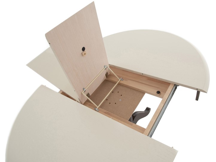 Кухонный стол раздвижной Леонардо-1 исп. Круг 820, тон 10 (Морилка/Эмаль) в Перми - изображение 6
