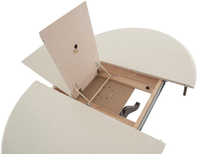 Кухонный стол раздвижной Леонардо-1 исп. Круг 900, тон 2 (Морилка/Эмаль) в Перми - изображение 6