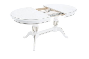 Кухонный стол раскладной Леонардо-2 исп. Овал, тон 5 (Морилка/Эмаль) в Перми - предосмотр 1