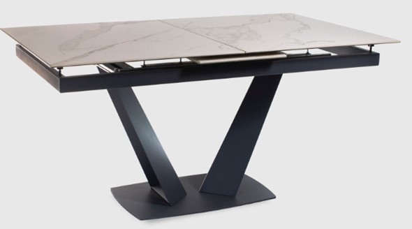Кухонный раздвижной стол Лорд столешница керамика + стекло в Перми - изображение
