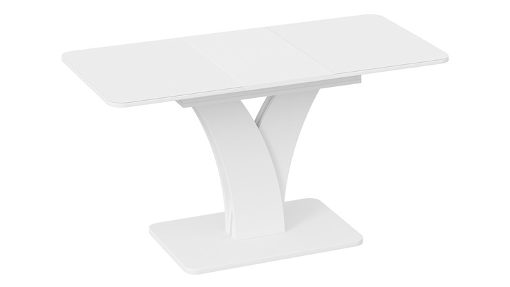 Раздвижной стол Люксембург тип 2 (Белый/Стекло белое матовое) в Перми - изображение 1