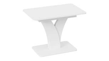 Раздвижной стол Люксембург тип 2 (Белый/Стекло белое матовое) в Перми