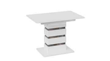 Кухонный стол раскладной Мадейра тип 1 (Белый глянец/Ателье темный) в Березниках - предосмотр 2