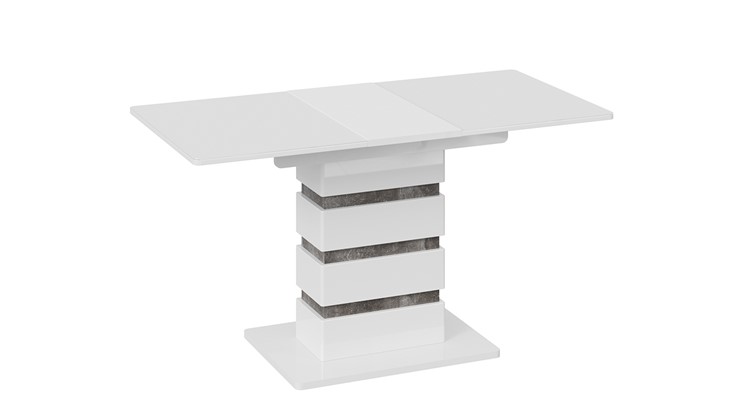 Кухонный стол раскладной Мадейра тип 1 (Белый глянец/Ателье темный) в Кунгуре - изображение 3
