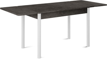 Кухонный стол раздвижной Милан-2 EVO, ноги белые, серый камень в Перми - предосмотр 1