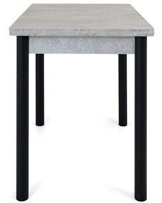 Кухонный стол раскладной Милан-2 EVO, ноги черные, светлый цемент в Перми - предосмотр 2