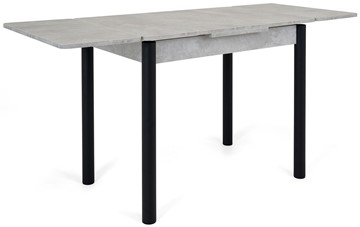 Кухонный стол раскладной Милан-2 EVO, ноги черные, светлый цемент в Перми - предосмотр 3