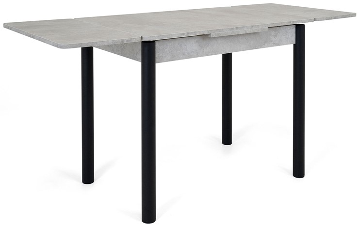 Кухонный стол раскладной Милан-2 EVO, ноги черные, светлый цемент в Перми - изображение 3