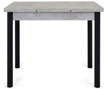 Кухонный стол раскладной Милан-2 EVO, ноги черные, светлый цемент в Перми - предосмотр 5