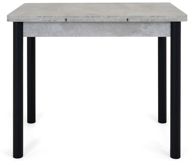 Кухонный стол раскладной Милан-2 EVO, ноги черные, светлый цемент в Перми - изображение 5
