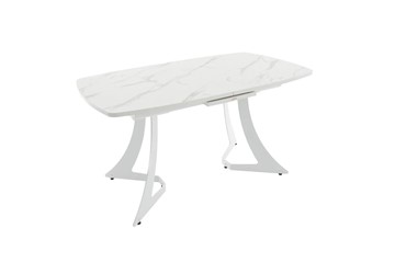 Кухонный стол раскладной Милан Пластик (Камень белый) в Перми