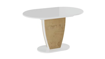 Обеденный раздвижной стол Монреаль тип 1 (Белый глянец/Бунратти) в Кунгуре