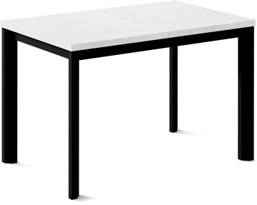 Обеденный раздвижной стол Нагано-2L (ноги черные, белый цемент) в Перми