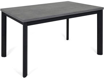Обеденный раздвижной стол Кубика Нагано-3L (ноги черные, серый камень) в Перми