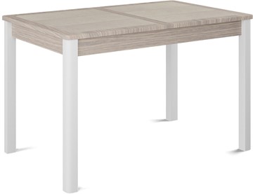 Кухонный стол раскладной Ницца-2 ПЛ (ноги белые, плитка бежевая/лофт) в Березниках